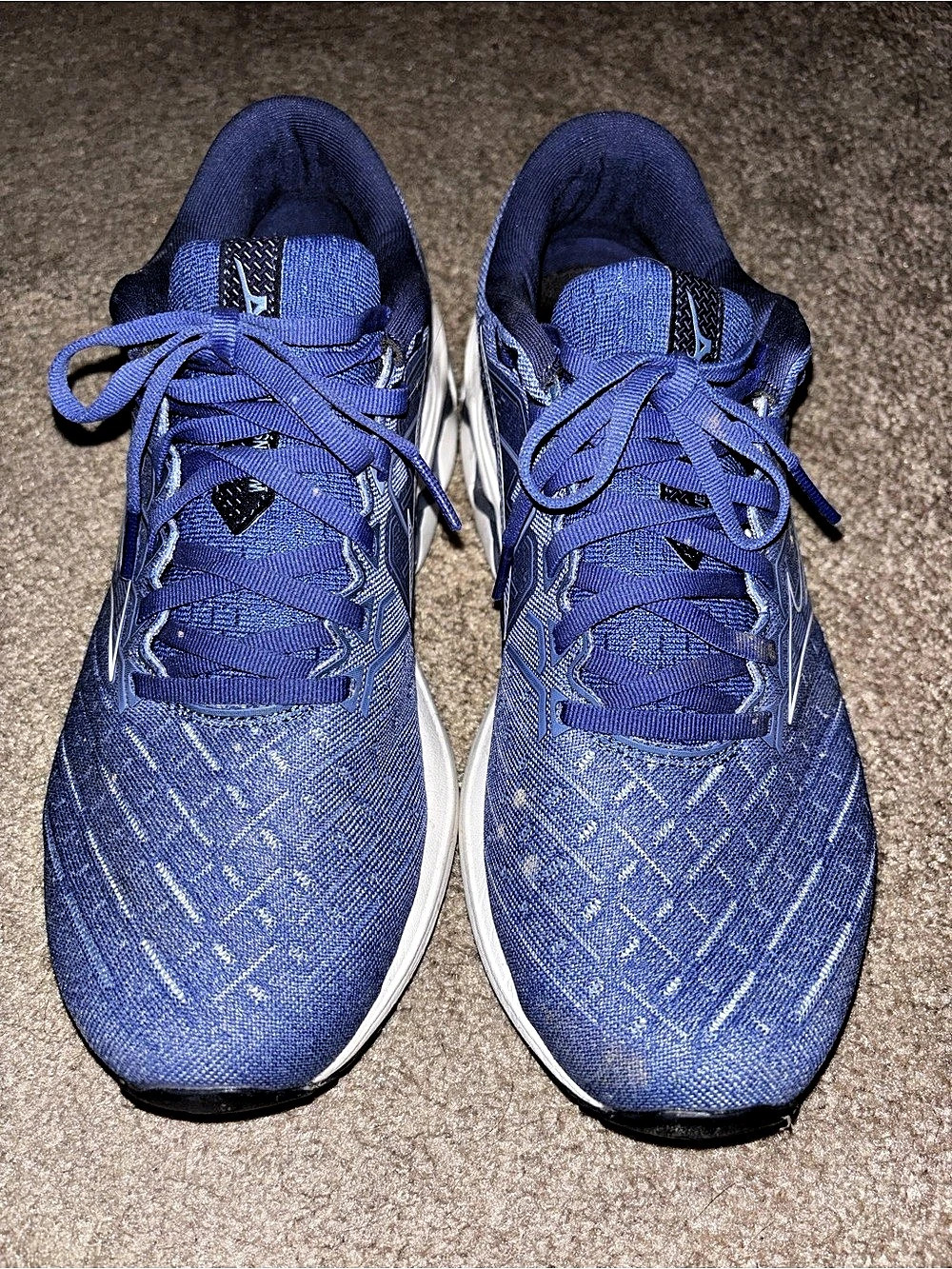 Mizuno Wave Rider Athletic Shoes Blue & White US 9